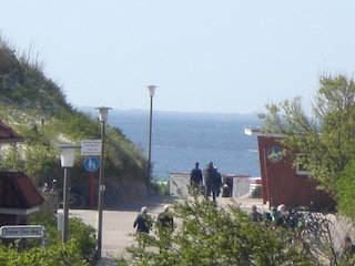 Blick auf Meer vom Haus aus