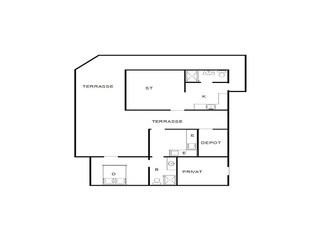 Vakantiehuis Fanø Bad Grondplan 15
