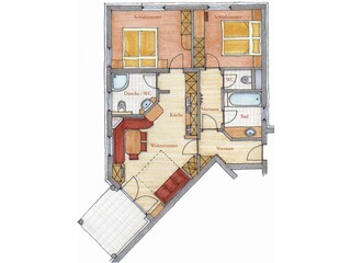 Vakantieappartement Zell am Ziller Grondplan 33