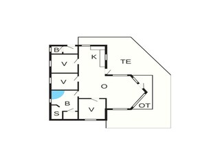 Vakantiehuis Sjølund Grondplan 19