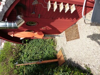 Sauna mit Außendusche