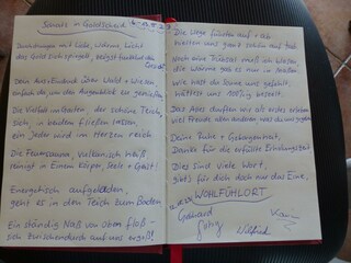 Ein Gedicht unserer ersten Gäste im Grußbuch...