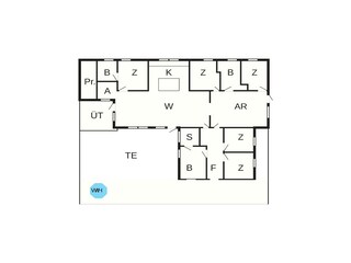 Vakantiehuis Blåvand Grondplan 70