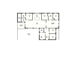 Vakantiehuis Blåvand Grondplan 71