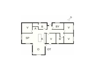 Vakantiehuis Fjellerup Strand Grondplan 22