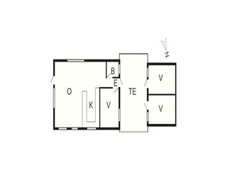 Vakantiehuis Virksund Grondplan 7
