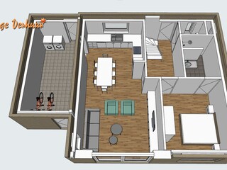 Casa de vacaciones Nieuwvliet Plano de planta 41