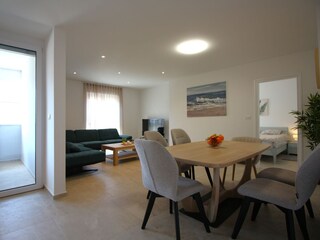 Living room with dining area