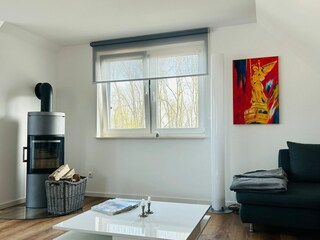 Wohnbereich mit Holzkamin