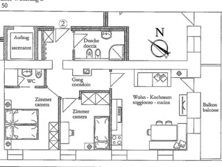 Vakantieappartement Sexten Grondplan 22