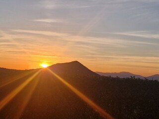 Sonnenuntergang von der Terrasse