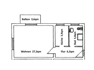 Grundriss der Wohnung