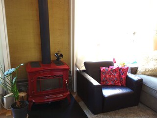 Woodstove in livingroom