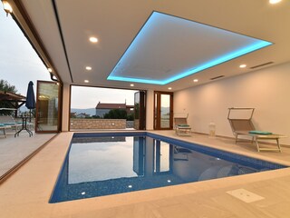 heated  covered pool