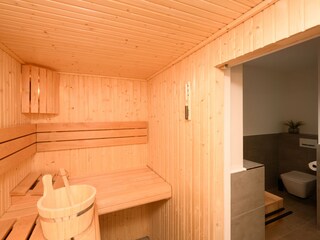 Sauna im Bad Obergeschoss