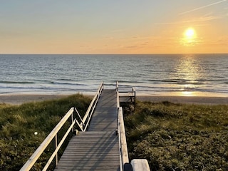 Sonnenuntergang am Dünenübergang Südwäldchen