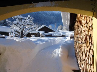 Winterimpressionen Richtung Skigebiet