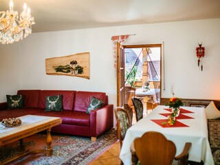 Living room with dining area