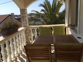 Sitting area on the balcony