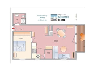 Ferienwohnung Hüde Grundriss 6