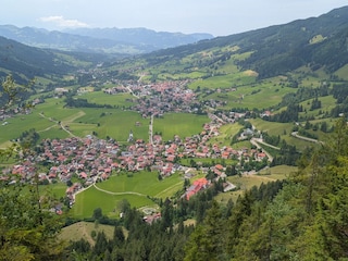 Bad Oberdorf mit Hindelang von oben