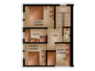 Appartamento per vacanze Au in Vorarlberg Pianta del piano 22