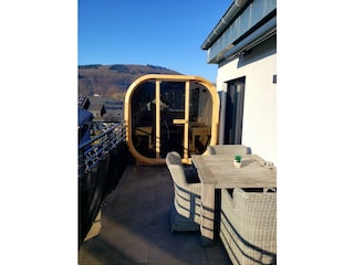 private balcony sauna