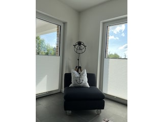Ferienhaus Relax Wohnzimmer mit  Sessel zum CHillen