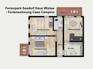 Apartamento de vacaciones Lancken-Granitz Plano de planta 50