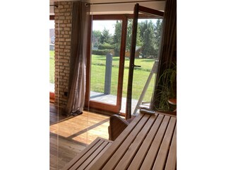 Blick aus der Sauna