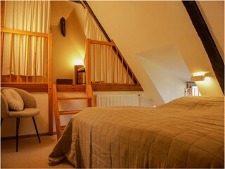 Master bed room with walk in cabinet