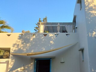 Blick zur oberen Terrasse