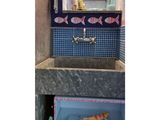 Marble sink in the studio