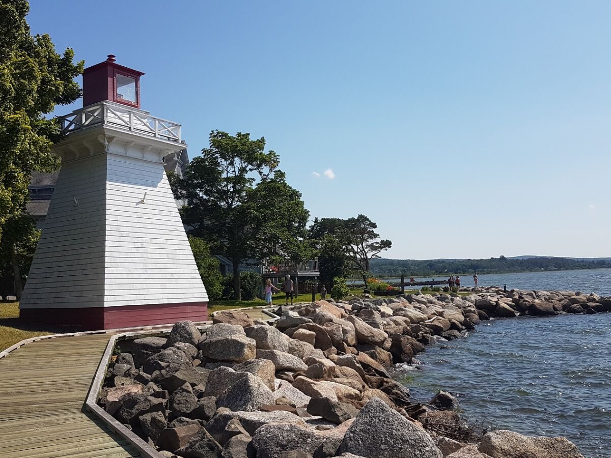 Annapolis Royal:  Leuchtturm am Boardwalk