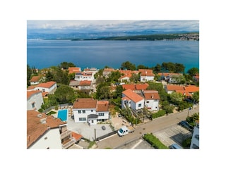 Aerial shot of the villa