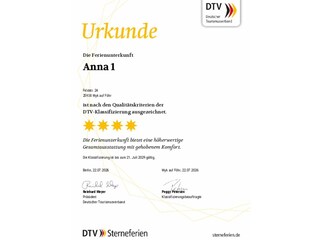 DTV - 4* Zertifizierung gültig 2026 bis 2029