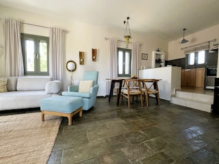 Natursteinboden in Wohn-und Schlafräumen