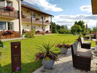 Haus mit Rezeption