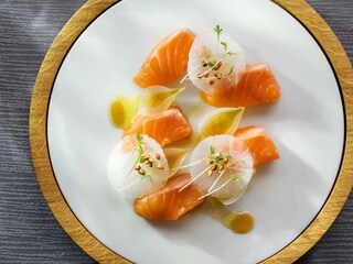 gebeizter Lache mit Perlzwiebel