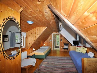 Wohn-Schlafzimmer Romantikstöckl Altes Gehöft am L