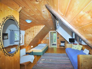 Wohn-Schlafzimmer Romantikstöckl Altes Gehöft am L