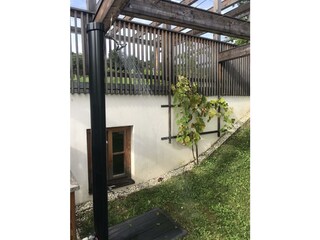 Die Solardusche im Garten