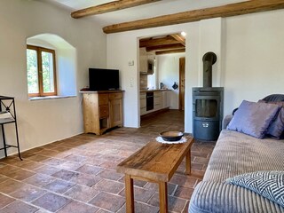 Schwedenofen im Wohnzimmer