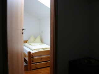 Blick ins Schlafzimmer