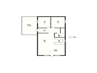Holiday house Søndervig Floor Plan 55