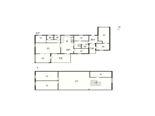 Vakantiehuis Thyborøn Grondplan 61