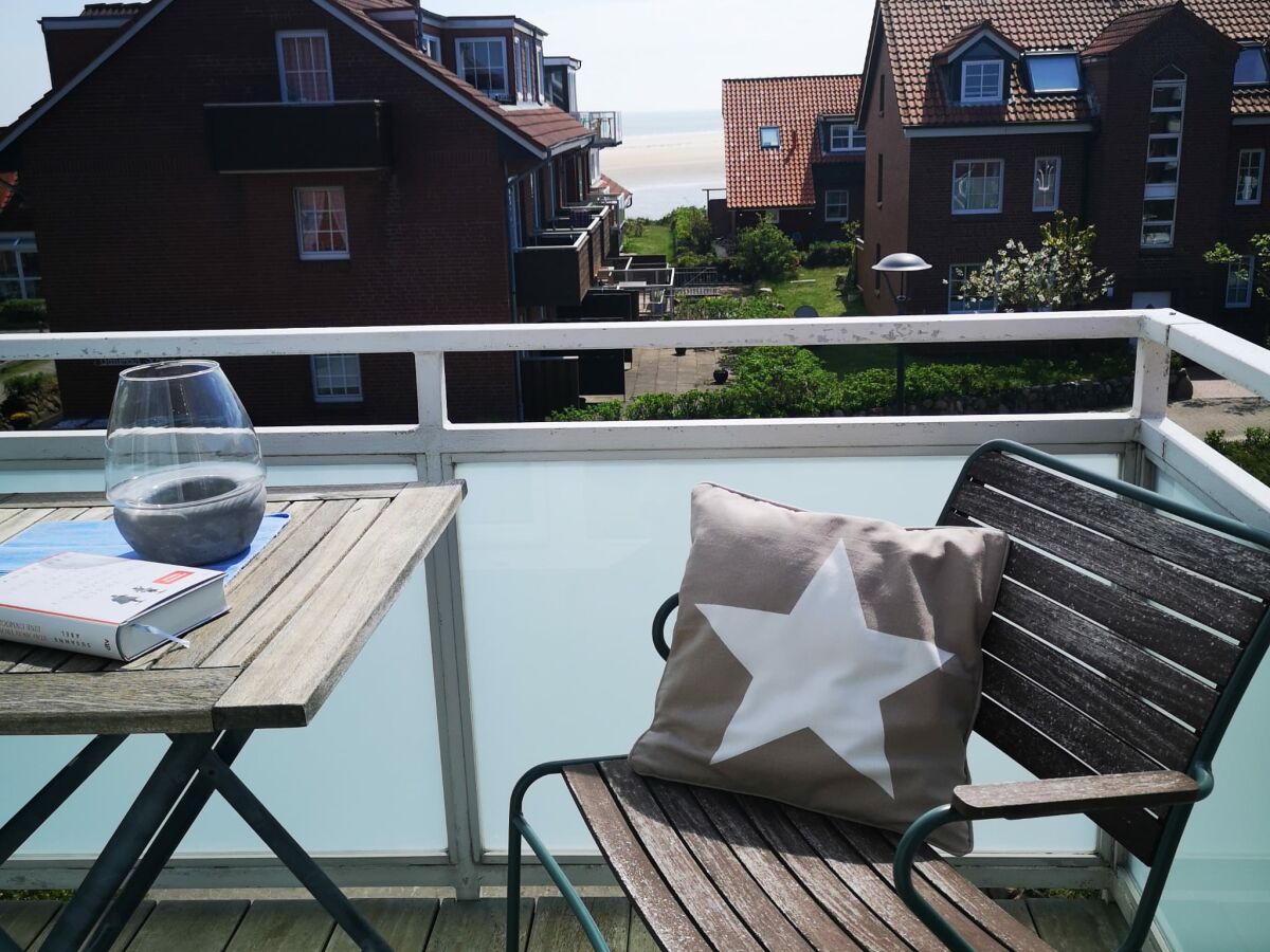 Balkon mit Blick aus Meer