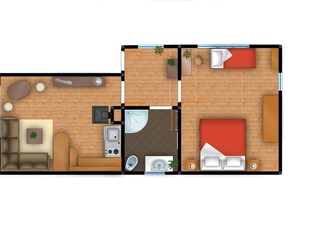 Apartamento de vacaciones Lübben Plano de planta 22