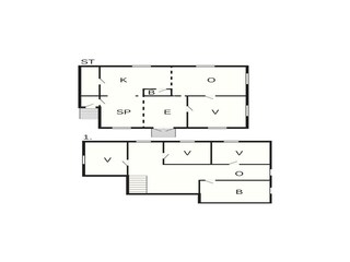 Vakantiehuis Gönäs Grondplan 37