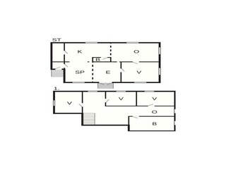 Vakantiehuis Gönäs Grondplan 13